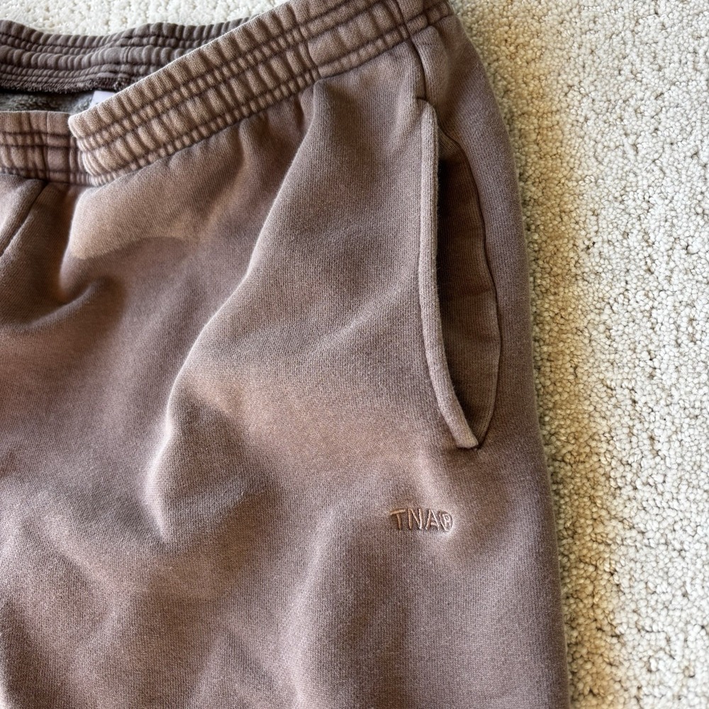 Aritzia TNA Women's Sweatfleece Cozy Fleece Boyfriend Sweatpants Brown Size L - Picture 5 of 11